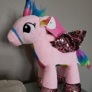 Pink rainbow unicorn alacorn pegasus pony hand bag